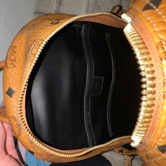 MCM brown and gold backpack. - Picture 6 of 9
